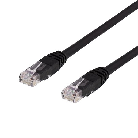 Patchkabel RJ45 1.5m CAT6 U/UTP Svart