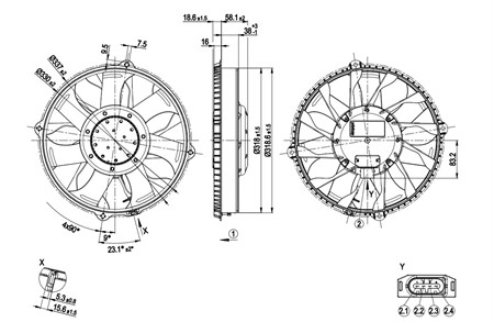 Axialfläkt DC26V ø300 S3G350-W3G300-ME46-01